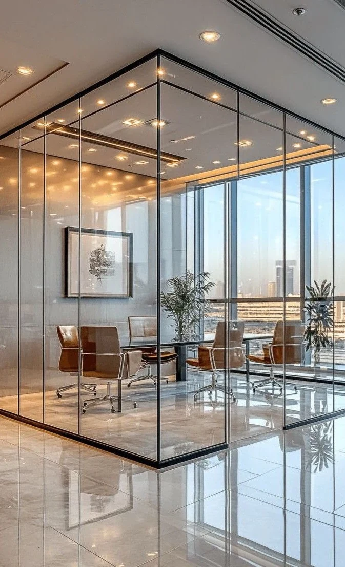 Aluminium Partition Door Designs in Tirunelveli | 4D Interiors